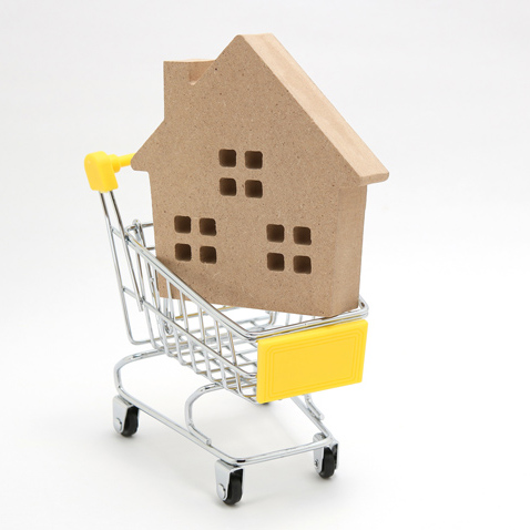 Wooden house and family. Buying a new home. State program of assistance to young families. Subsidy. Rental housing, Mortgage and loans. Quiet and comfortable home in the suburbs. investment.
